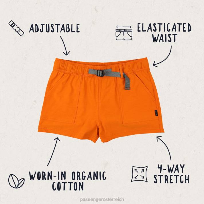 Passenger Frauen Del Sur Allzweck-Shorts Sunrise Orange 0BP2920 woclothing orange