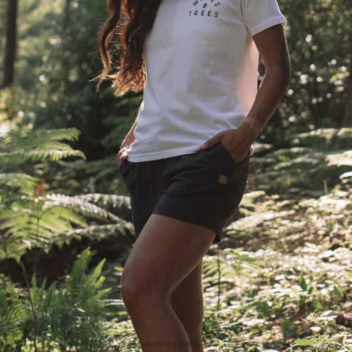 Passenger Frauen Jo Jo Shorts Anthrazit (gewebt) 0BP2938 woclothing Holzkohle