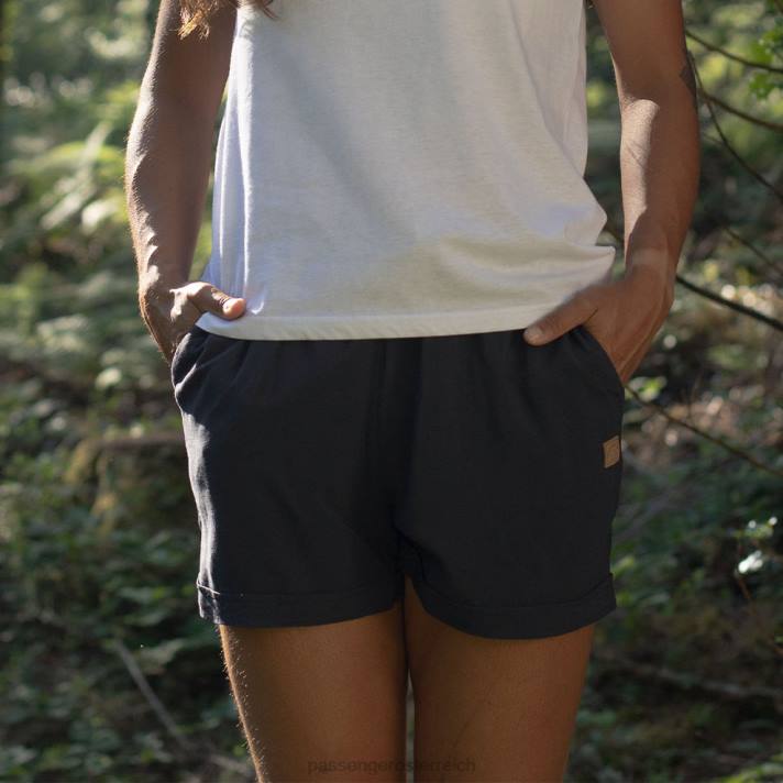 Passenger Frauen Jo Jo Shorts Anthrazit (gewebt) 0BP2938 woclothing Holzkohle