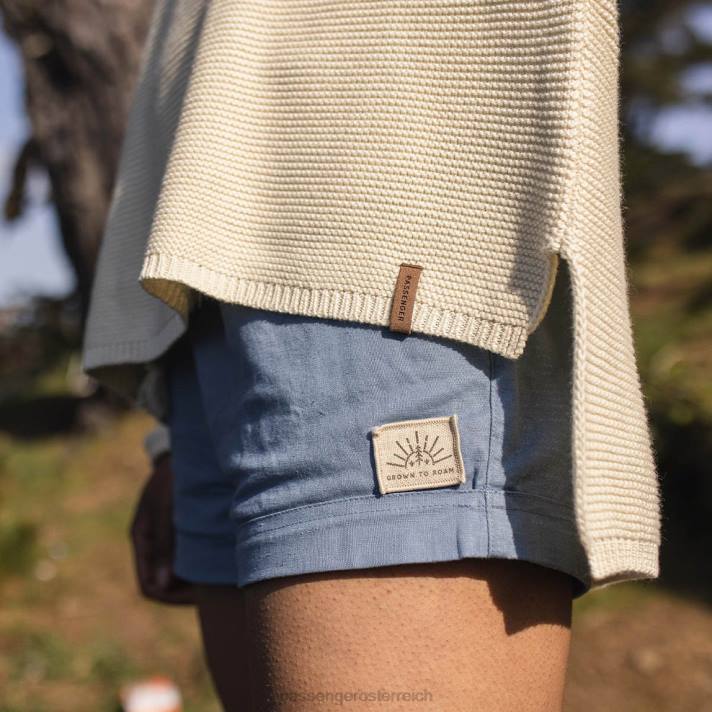 Passenger Frauen Santosa Hanf-Shorts, blauer Schatten 0BP2917 woclothing Blau