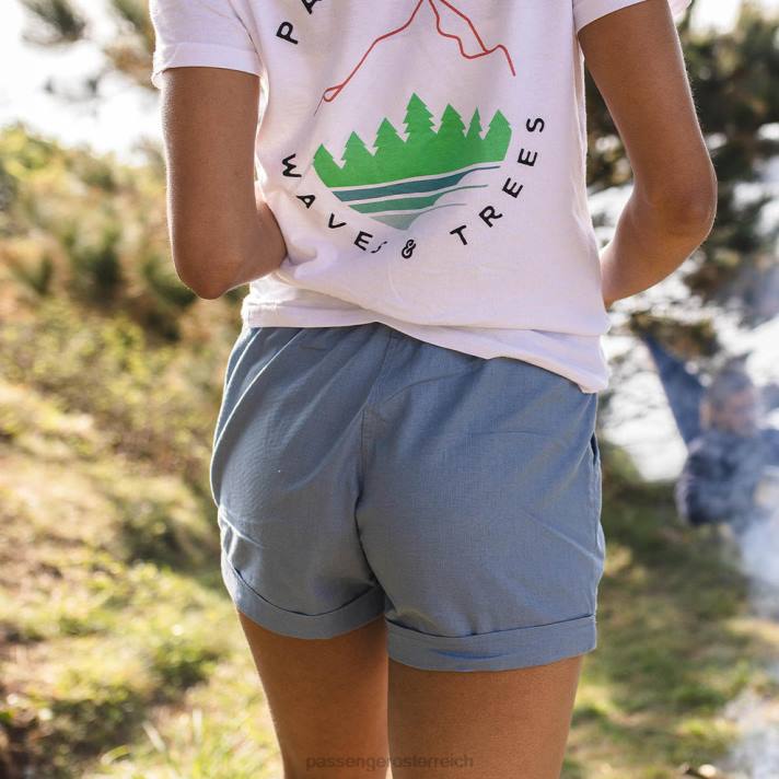 Passenger Frauen Santosa Hanf-Shorts, blauer Schatten 0BP2917 woclothing Blau