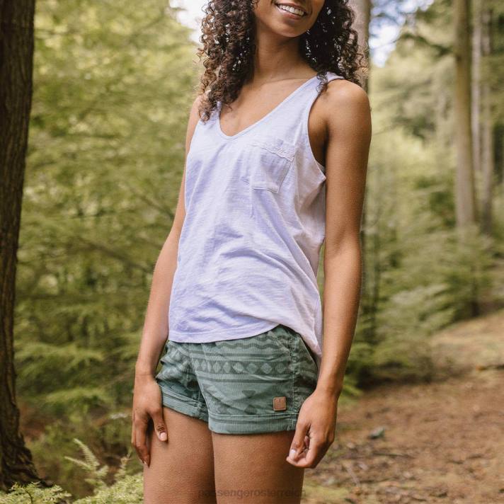 Passenger Frauen Santosa-Shorts aus recyceltem Cord, dunkles Efeu, treibend 0BP2908 woclothing Efeu