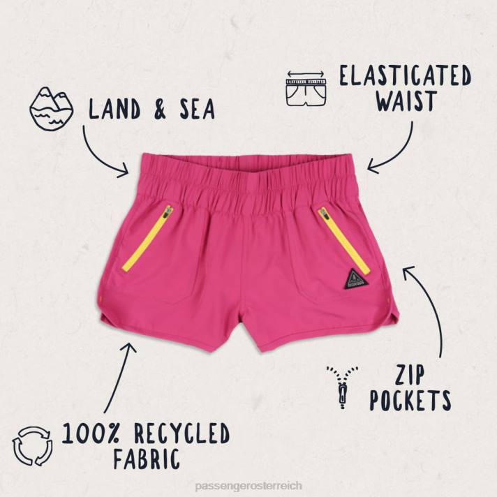 Passenger Frauen da draußen recycelte Allzweck-Badeshorts in Fuchsia 0BP2926 woclothing Fuchsie
