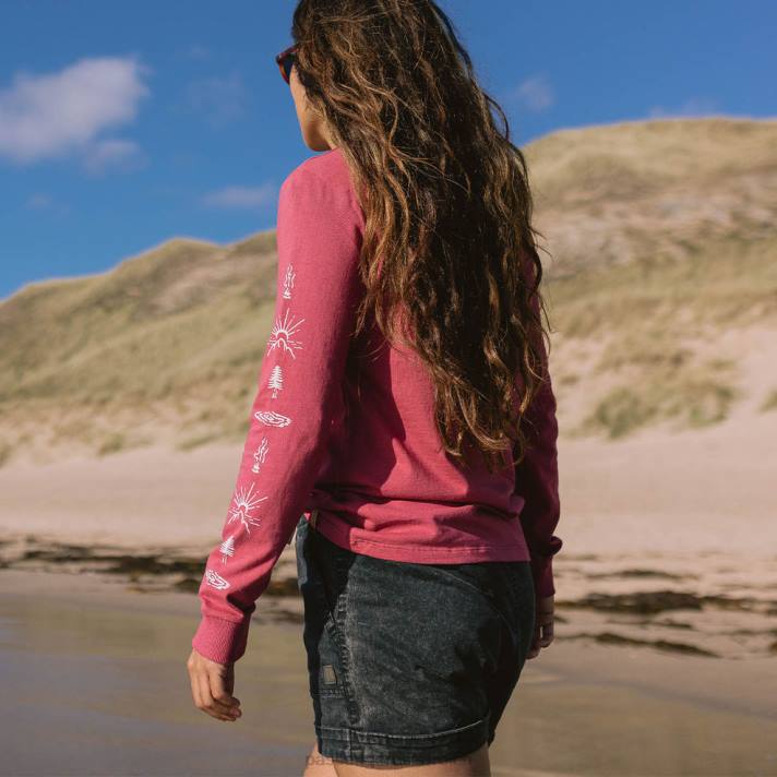 Passenger Frauen Dawn-T-Shirt aus recycelter Baumwolle in Erdrot 0BP2867 woclothing Rot