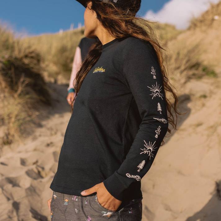 Passenger Frauen Dawn-T-Shirt aus recycelter Baumwolle in Schwarz 0BP2879 woclothing Schwarz