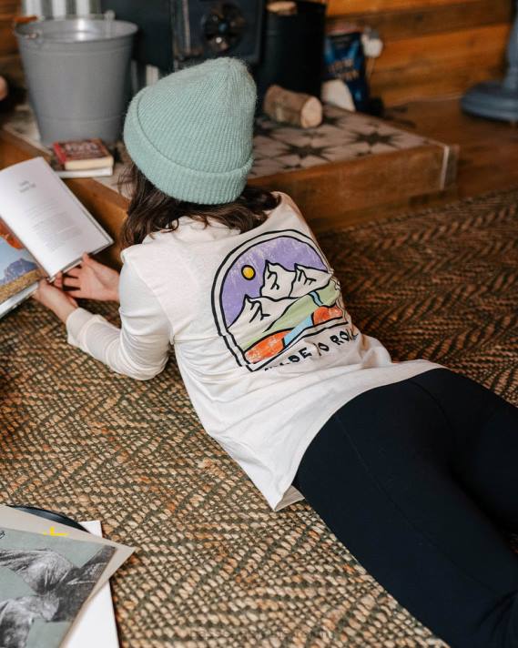 Passenger Frauen Friday Collective LS-T-Shirt aus recycelter Baumwolle, Birke 0BP2877 woclothing Birke