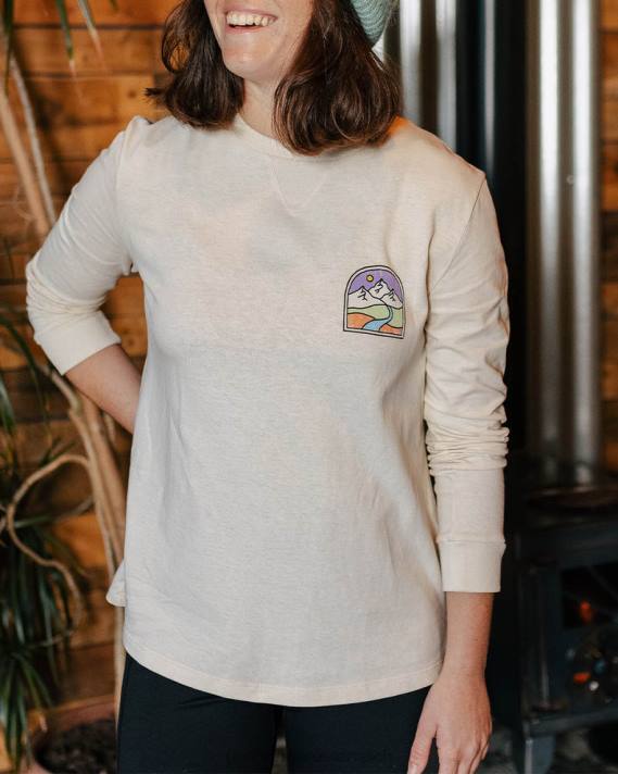 Passenger Frauen Friday Collective LS-T-Shirt aus recycelter Baumwolle, Birke 0BP2877 woclothing Birke