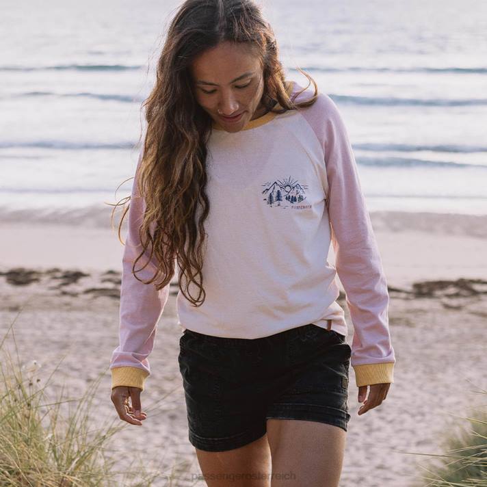 Passenger Frauen Riser-T-Shirt aus recycelter Baumwolle, Birke 0BP2875 woclothing Birke