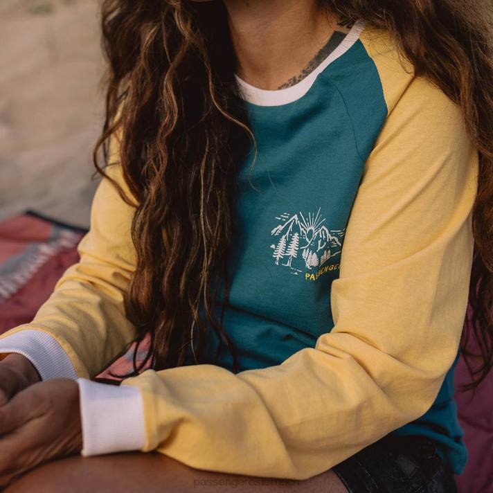 Passenger Frauen Riser-T-Shirt aus recycelter Baumwolle, blaue Koralle 0BP2885 woclothing Blau