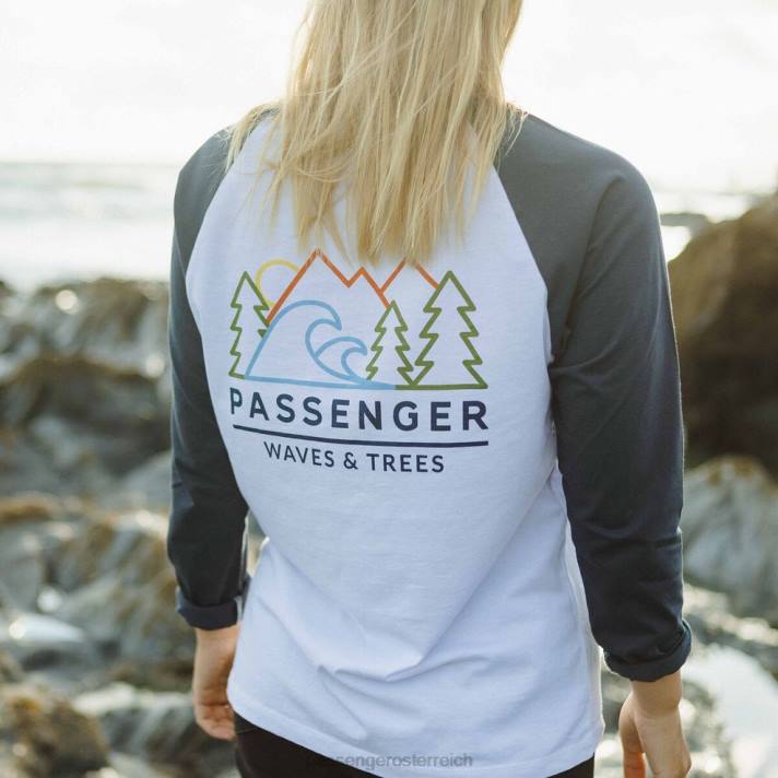 Passenger Frauen Toba recyceltes LS-T-Shirt aus dunklem Denim 0BP2896 woclothing Denim