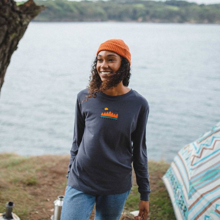 Passenger Frauen Travel More Recycling-LS-T-Shirt in verblasstem Schwarz 0BP2892 woclothing Schwarz