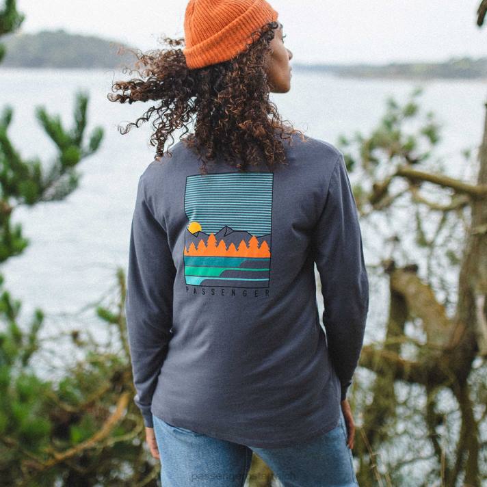 Passenger Frauen Travel More Recycling-LS-T-Shirt in verblasstem Schwarz 0BP2892 woclothing Schwarz