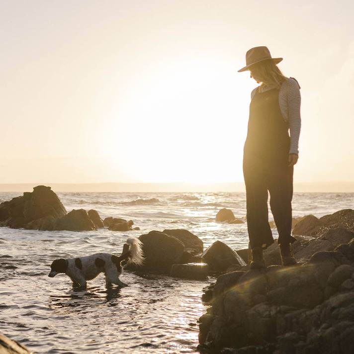 Passenger Frauen Lazy Day Latzhose Anthrazit (gewebt) 0BP2960 woclothing Holzkohle