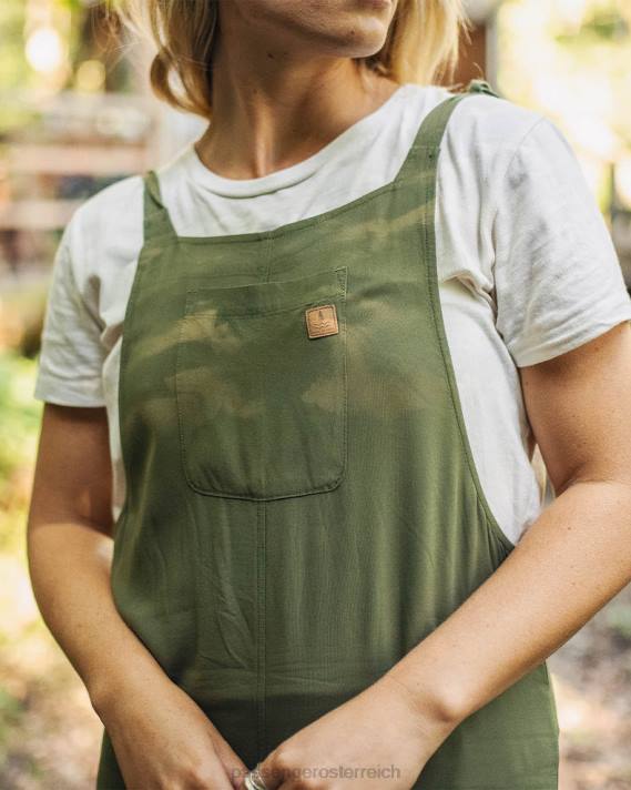 Passenger Frauen Lazy Day Latzhose Khaki 0BP2966 woclothing khaki