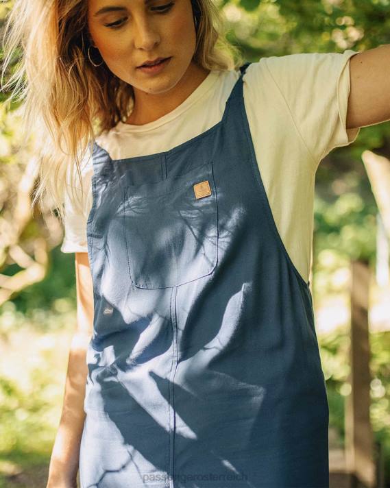 Passenger Frauen Lazy-Day-Latzhose aus dunklem Denim 0BP2967 woclothing Denim