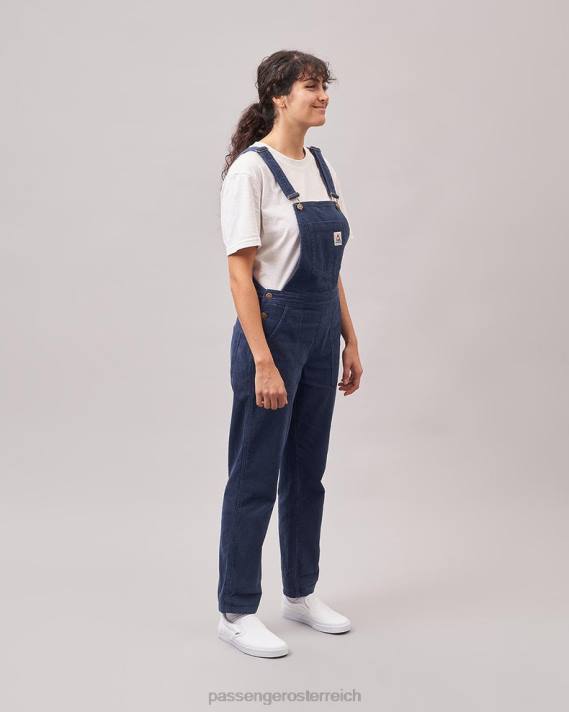 Passenger Frauen Roamist-Cord-Latzhose aus dunklem Denim 0BP2954 woclothing Denim