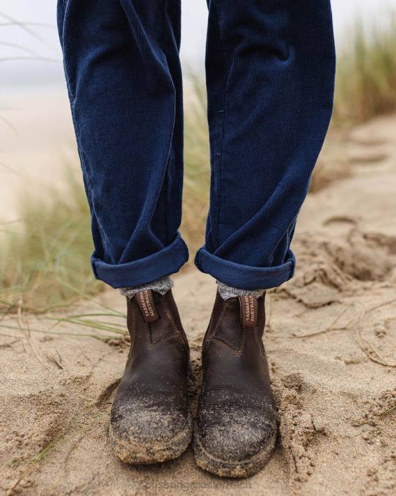 Passenger Frauen Roamist-Cord-Latzhose aus dunklem Denim 0BP2954 woclothing Denim