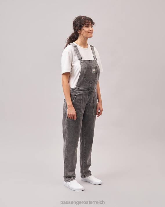 Passenger Frauen Roamist-Latzhose aus Bio-Baumwolle, gewaschener schwarzer Denim 0BP2952 woclothing Schwarz