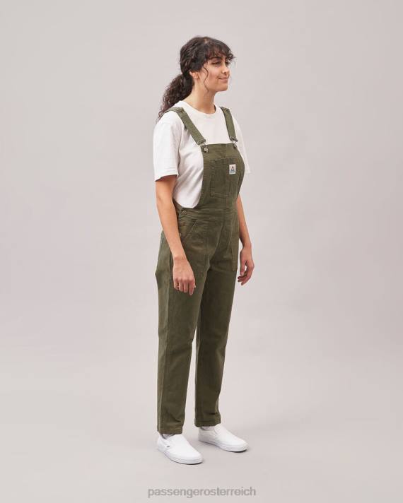 Passenger Frauen Roamist-Latzhose aus Bio-Baumwolle in Khaki 0BP2956 woclothing khaki