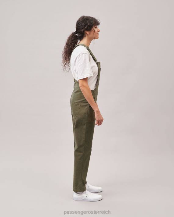 Passenger Frauen Roamist-Latzhose aus Bio-Baumwolle in Khaki 0BP2956 woclothing khaki