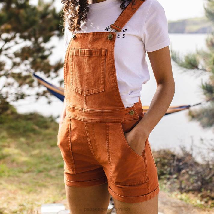 Passenger Frauen Roamologist-Latzhose aus Bio-Baumwolle in Bombay-Braun 0BP2947 woclothing braun