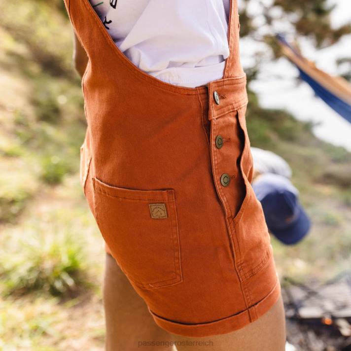 Passenger Frauen Roamologist-Latzhose aus Bio-Baumwolle in Bombay-Braun 0BP2947 woclothing braun