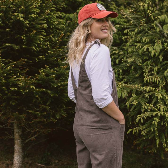 Passenger Frauen Sorglos recycelte Cord-Latzhose Pilz 0BP2972 woclothing Pilz