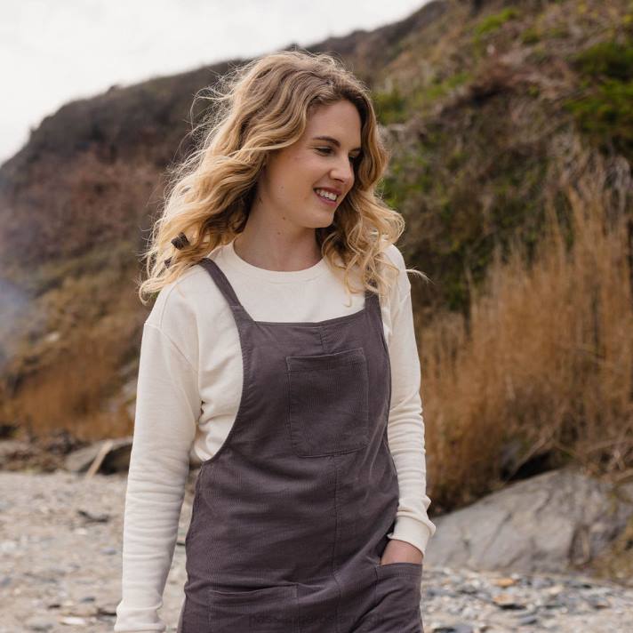 Passenger Frauen Sorglos recycelte Cord-Latzhose Pilz 0BP2972 woclothing Pilz