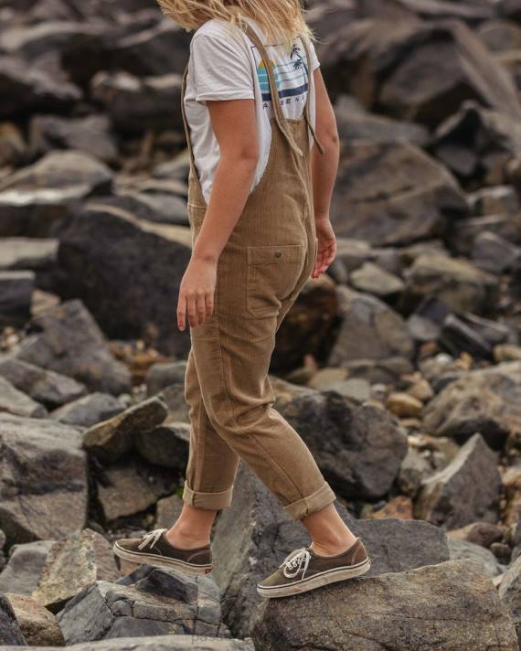 Passenger Frauen Tiaga-Cord-Latzhose, Keks 0BP2964 woclothing Keks