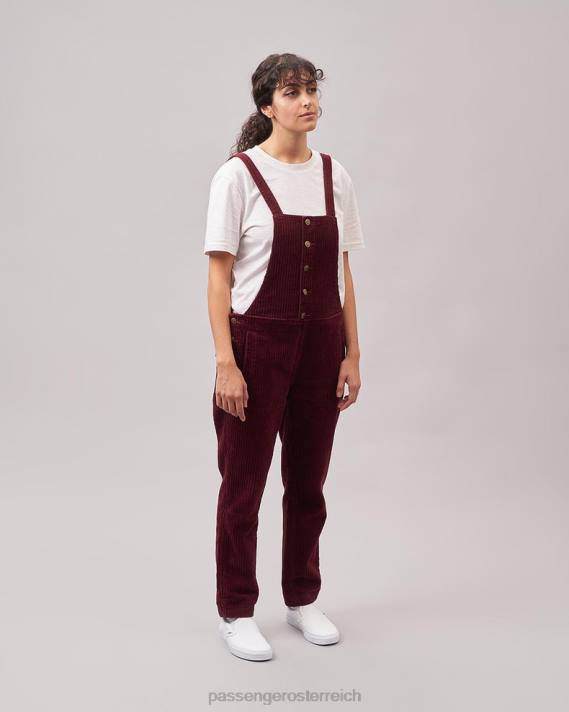 Passenger Frauen Tiaga Cord-Latzhose Wein 0BP2953 woclothing Wein