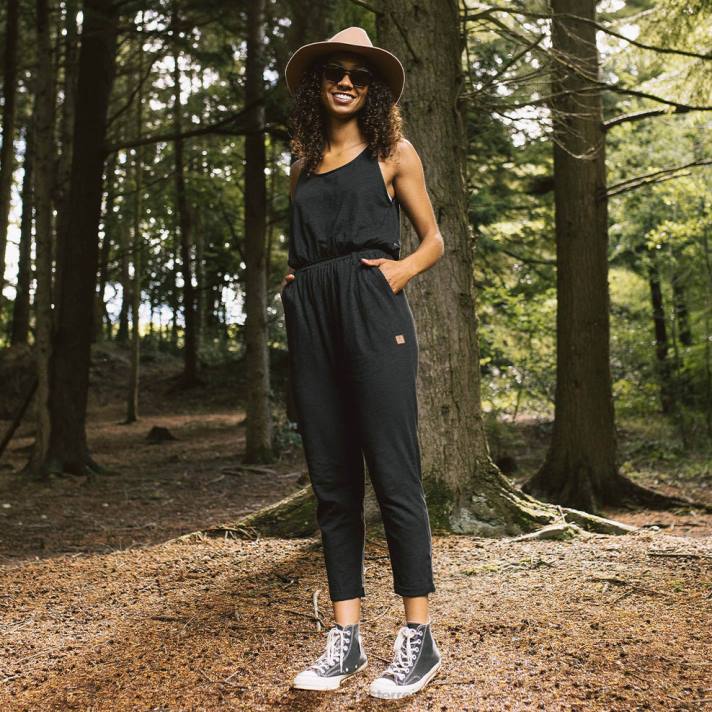 Passenger Frauen Eva-Jumpsuit aus recycelter Baumwolle in Schwarz 0BP2970 woclothing Schwarz