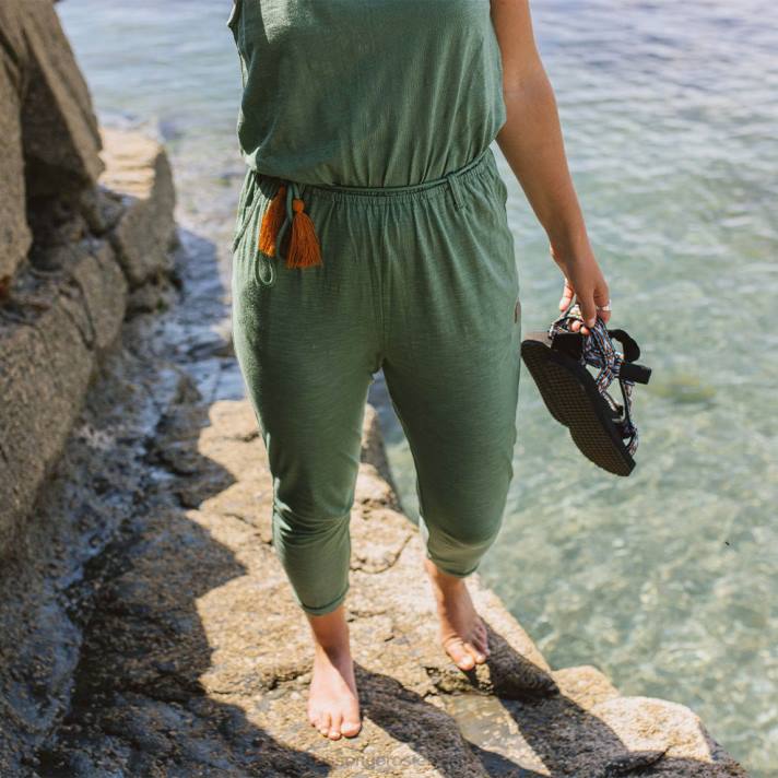 Passenger Frauen Eva-Overall aus recycelter Baumwolle, dunkles Efeu 0BP2971 woclothing Efeu