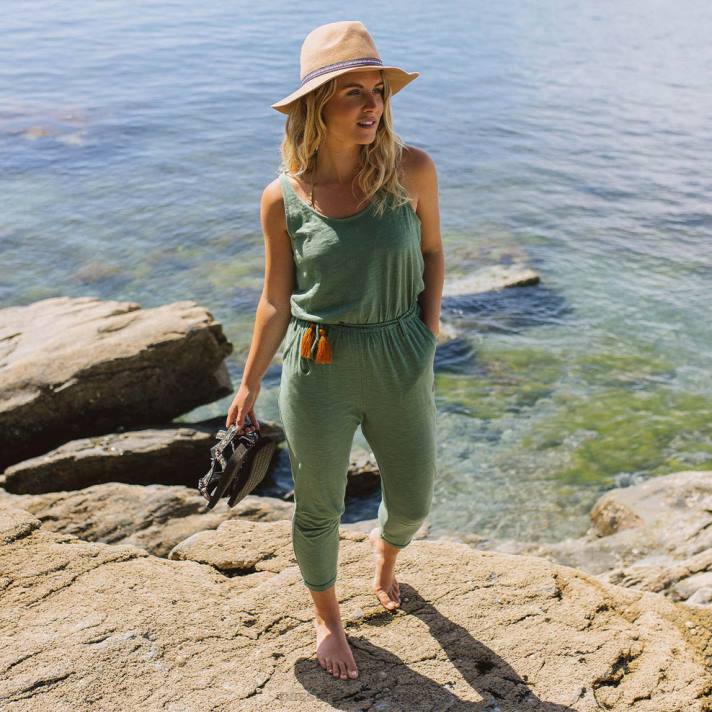 Passenger Frauen Eva-Overall aus recycelter Baumwolle, dunkles Efeu 0BP2971 woclothing Efeu