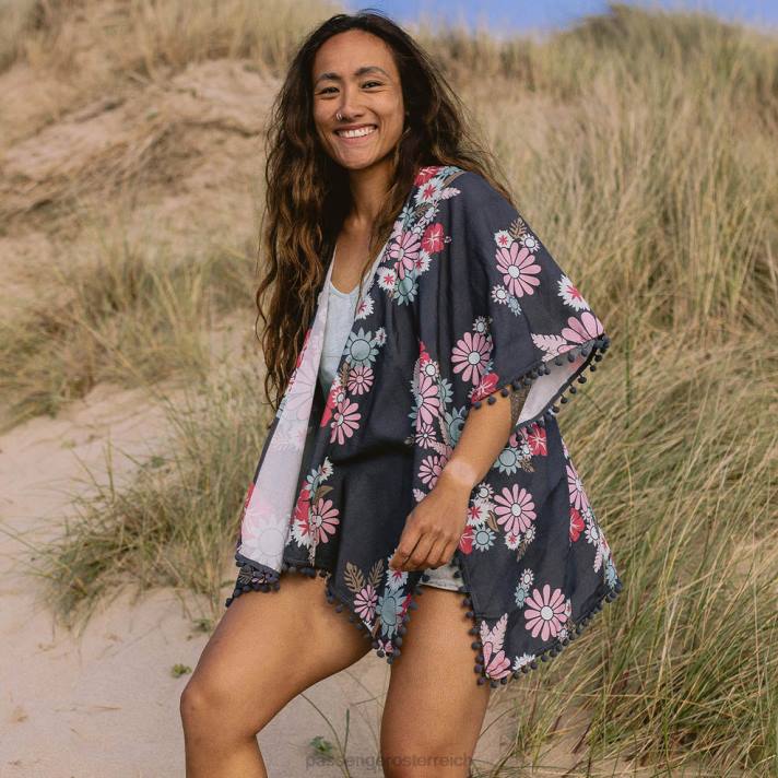 Passenger Frauen Bachschal, schwarze Blume platzte 0BP21005 woclothing Schwarz