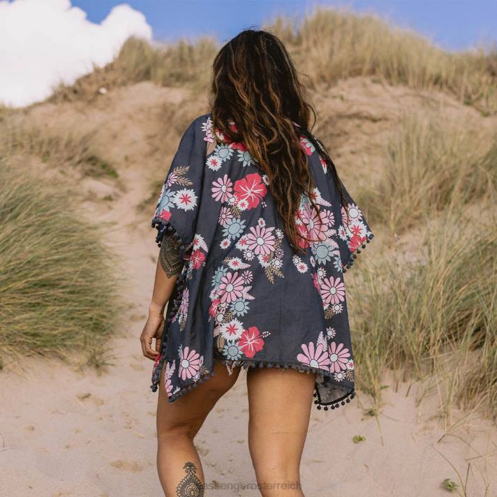 Passenger Frauen Bachschal, schwarze Blume platzte 0BP21005 woclothing Schwarz