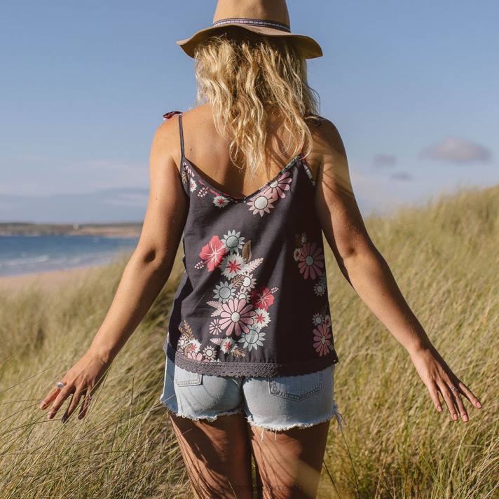 Passenger Frauen Cascade Cami Black Flower Burst 0BP21004 woclothing Schwarz