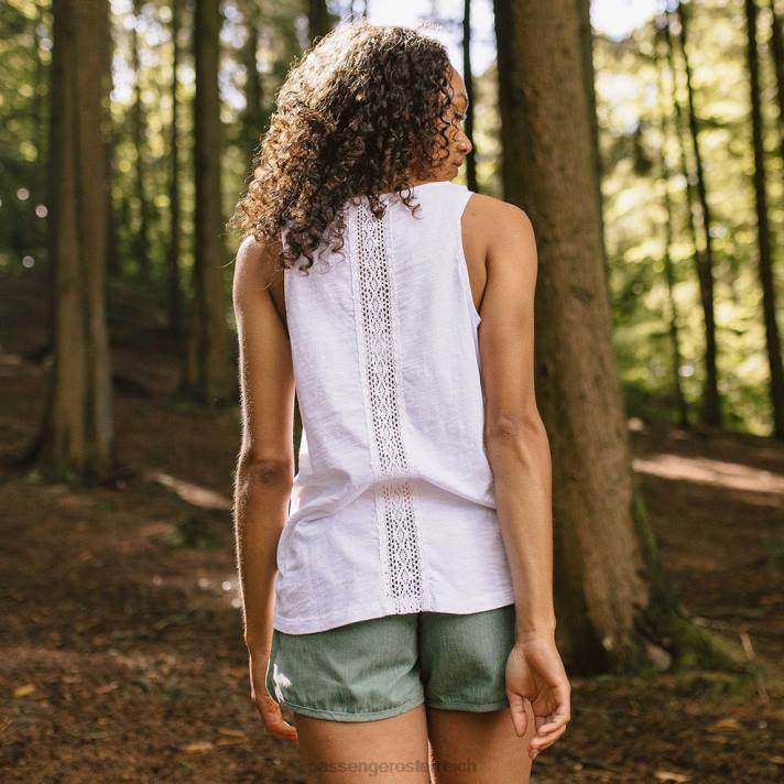 Passenger Frauen Rivergate-Top aus recycelter Baumwolle in Weiß 0BP21011 woclothing Weiß