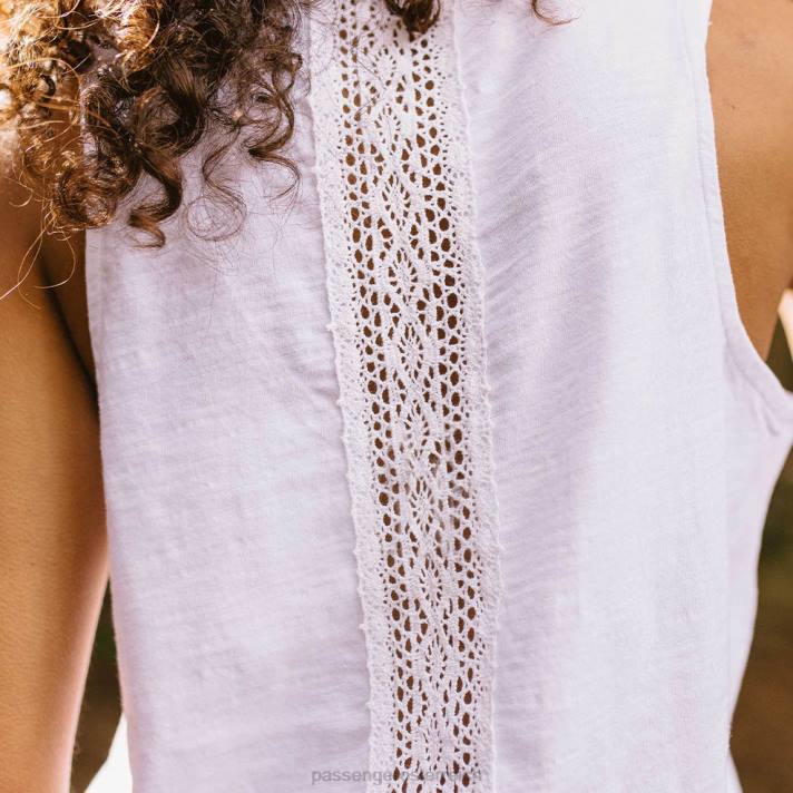 Passenger Frauen Rivergate-Top aus recycelter Baumwolle in Weiß 0BP21011 woclothing Weiß