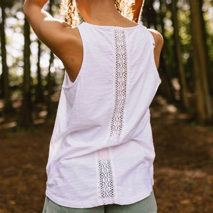 Passenger Frauen Rivergate-Top aus recycelter Baumwolle in Weiß 0BP21011 woclothing Weiß