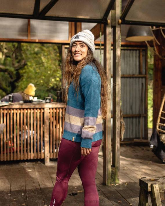 Passenger Frauen Bay recycelter Strickpullover in Blaukoralle 0BP2832 woclothing Blau