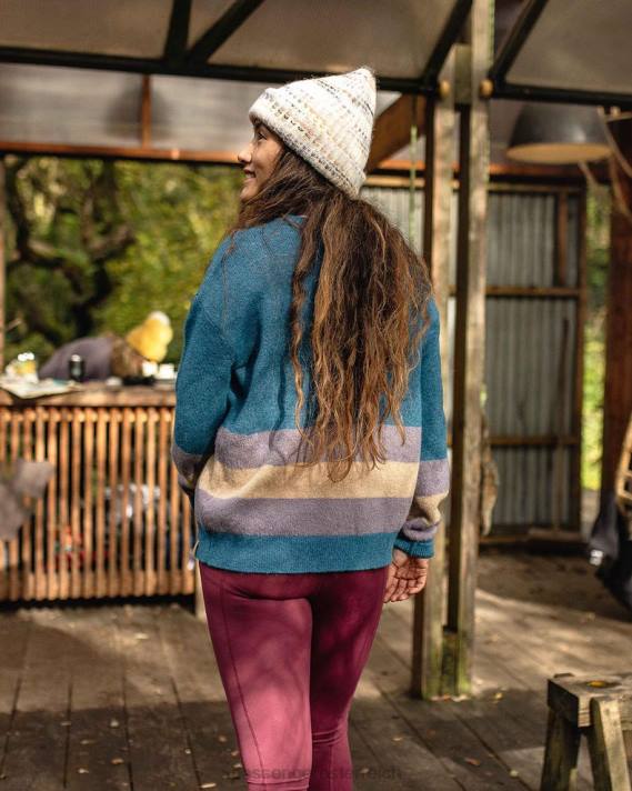 Passenger Frauen Bay recycelter Strickpullover in Blaukoralle 0BP2832 woclothing Blau