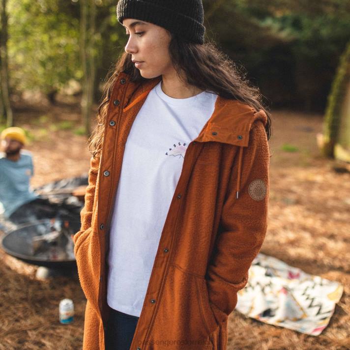 Passenger Frauen Campbell Sherpa-Cardigan mit Kapuze, glasierter Ingwer 0BP2682 woclothing glasiert