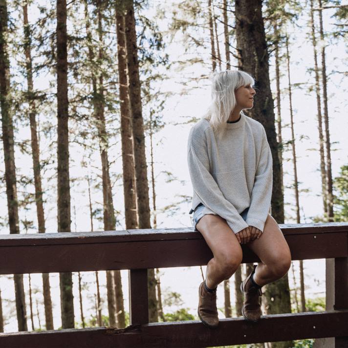 Passenger Frauen Cove Strickpullover in gebrochenem Weiß 0BP2808 woclothing Weiß