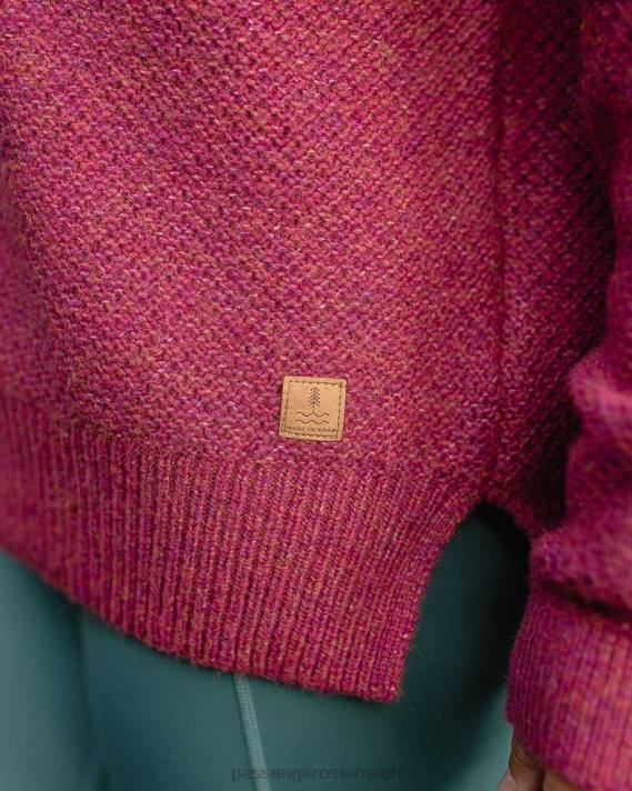 Passenger Frauen Cove recycelter Strickpullover Rhabarber 0BP2810 woclothing Rhabarber
