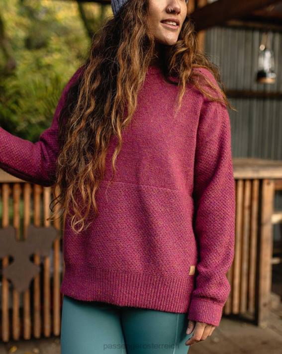 Passenger Frauen Cove recycelter Strickpullover Rhabarber 0BP2810 woclothing Rhabarber