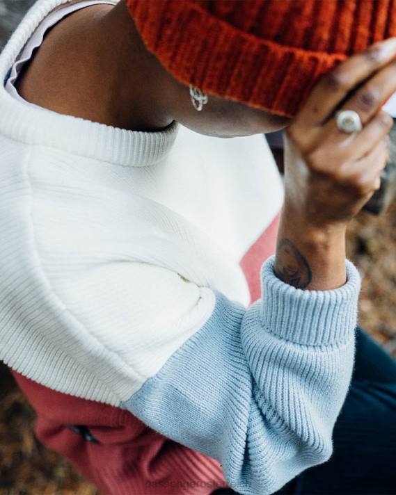 Passenger Frauen Gondwana übergroßer Strickpullover in gebrochenem Weiß 0BP2820 woclothing Weiß