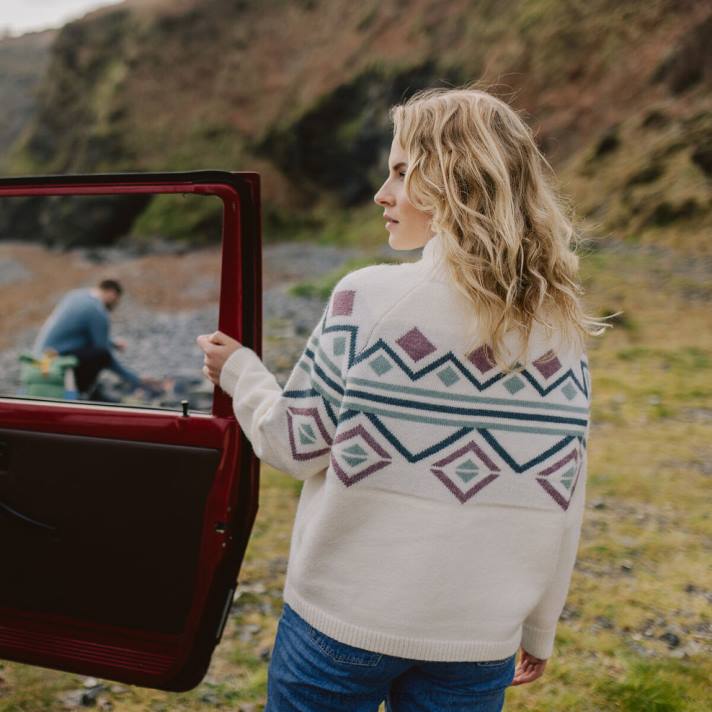 Passenger Frauen Ottoson Strickpullover in gebrochenem Weiß 0BP2845 woclothing Weiß