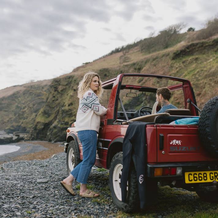 Passenger Frauen Ottoson Strickpullover in gebrochenem Weiß 0BP2845 woclothing Weiß