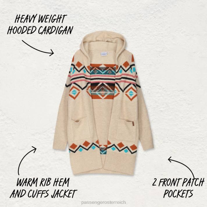 Passenger Frauen Palumbo-Cardigan in gebrochenem Weiß 0BP2838 woclothing Weiß