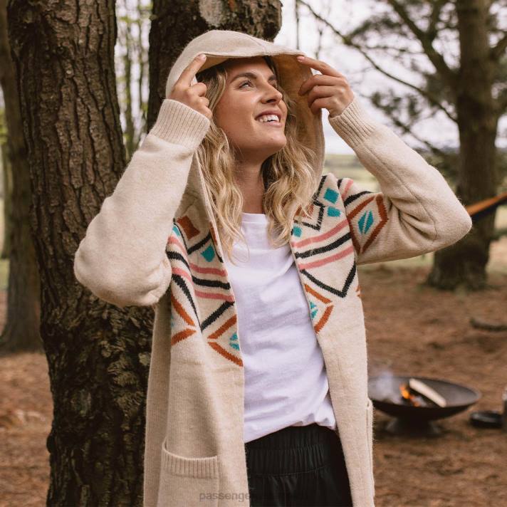 Passenger Frauen Palumbo-Cardigan in gebrochenem Weiß 0BP2838 woclothing Weiß